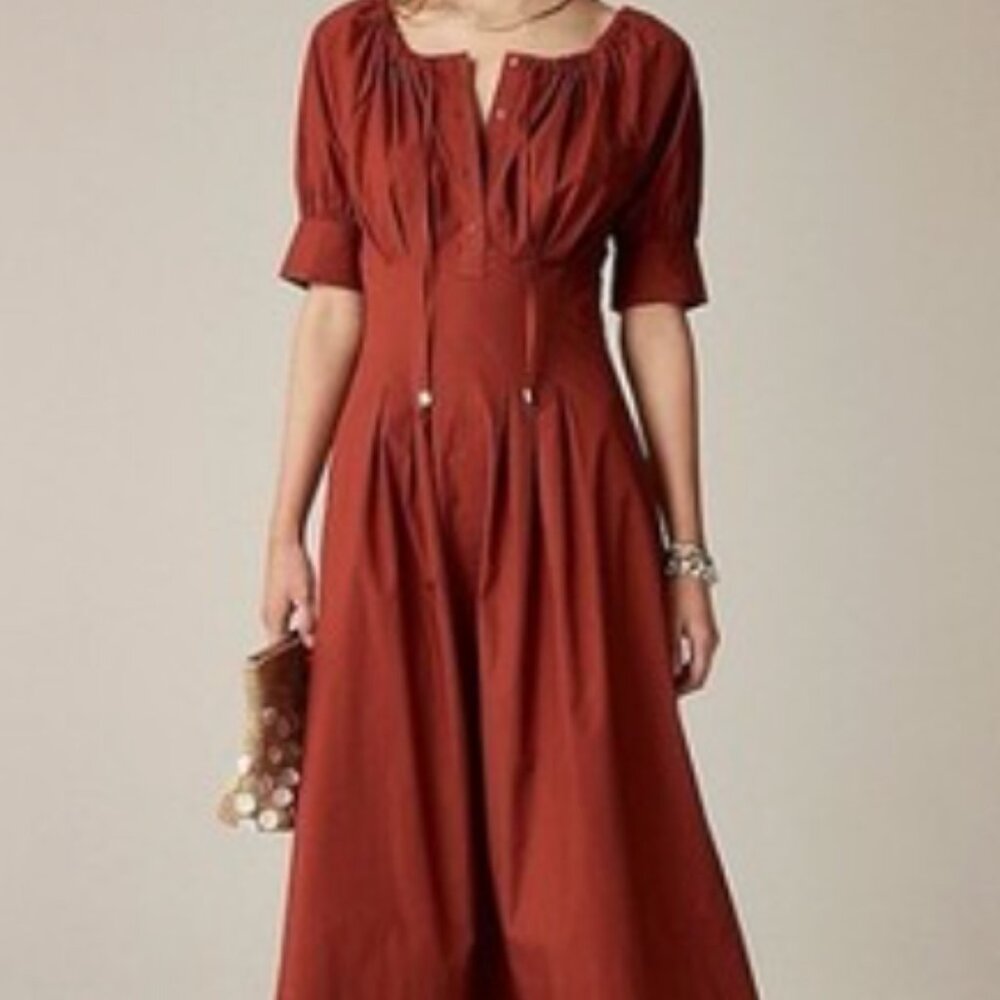J. Crew Cinched Waist Midi Dress